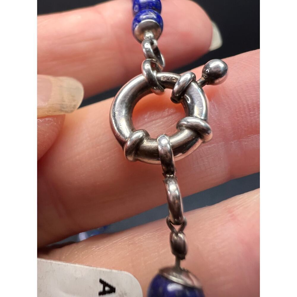 NEW lapis and sterling silver 18 inch necklace - Picture 11 of 15